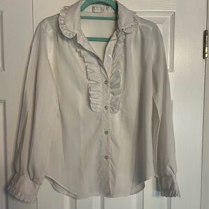 White Ruffled Blouse